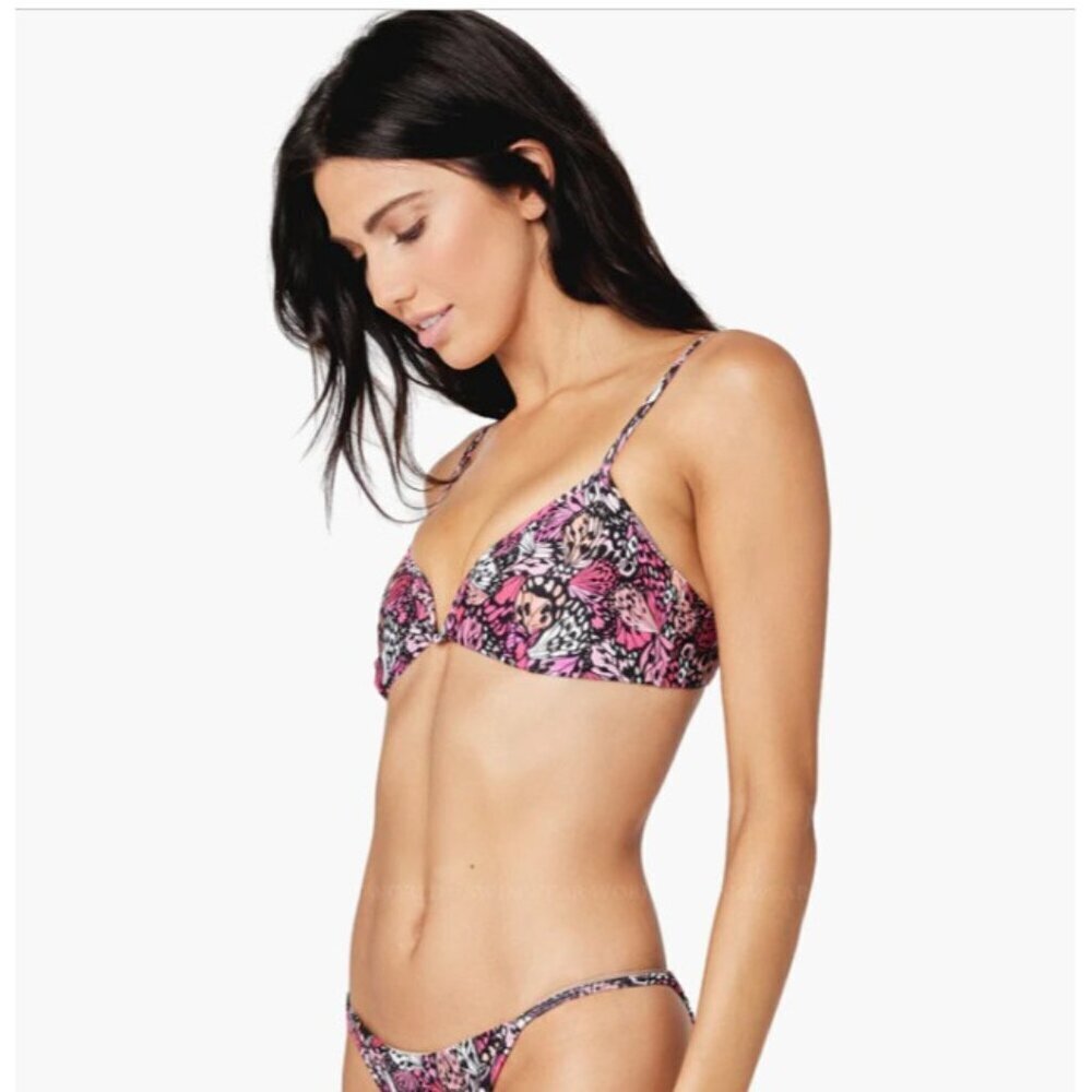 L Space Bikini top Helena-Jay tropical purple orange womens small pool vacation - Picture 6 of 9